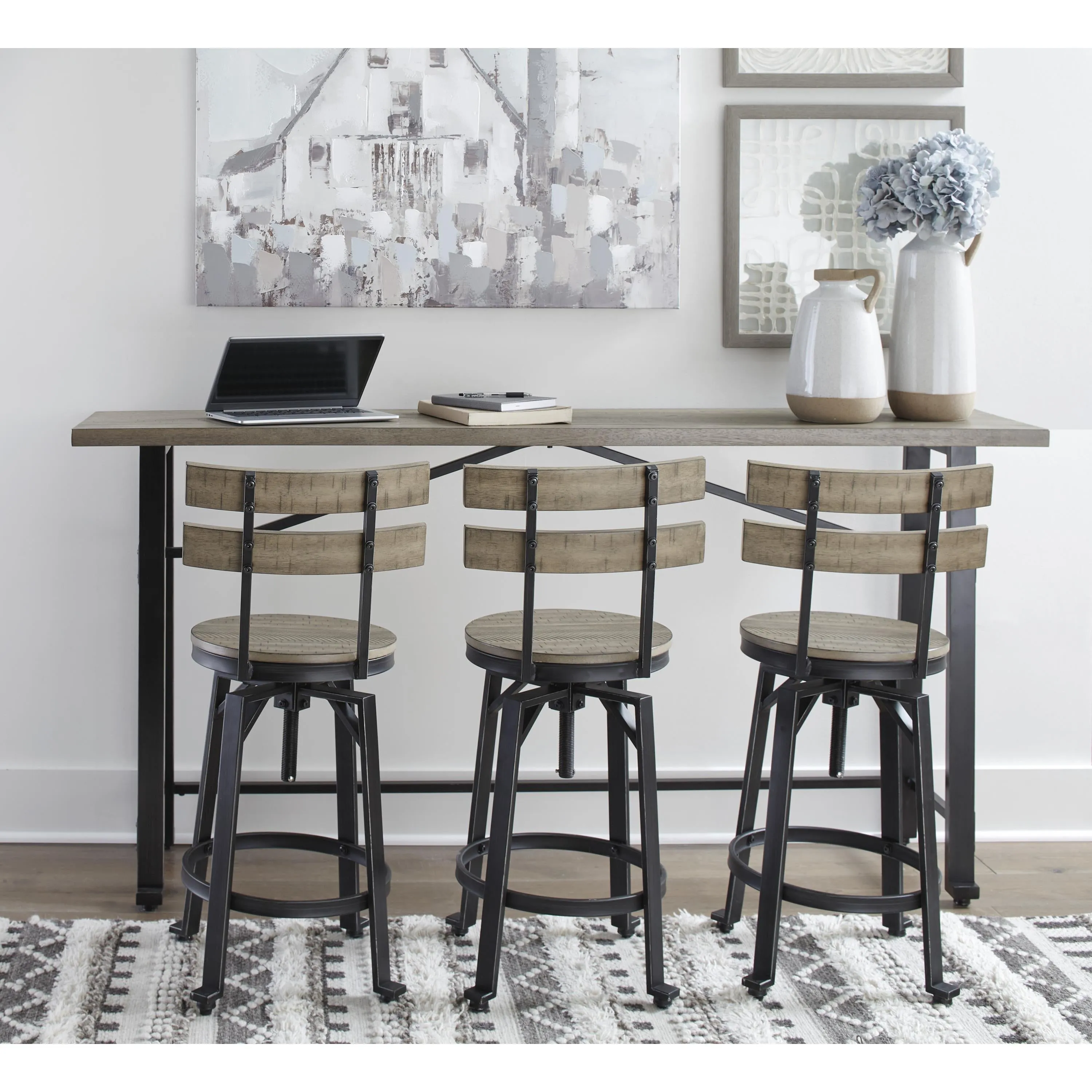 Signature Design by Ashley Lesterton Adjustable Height Stool D334-124