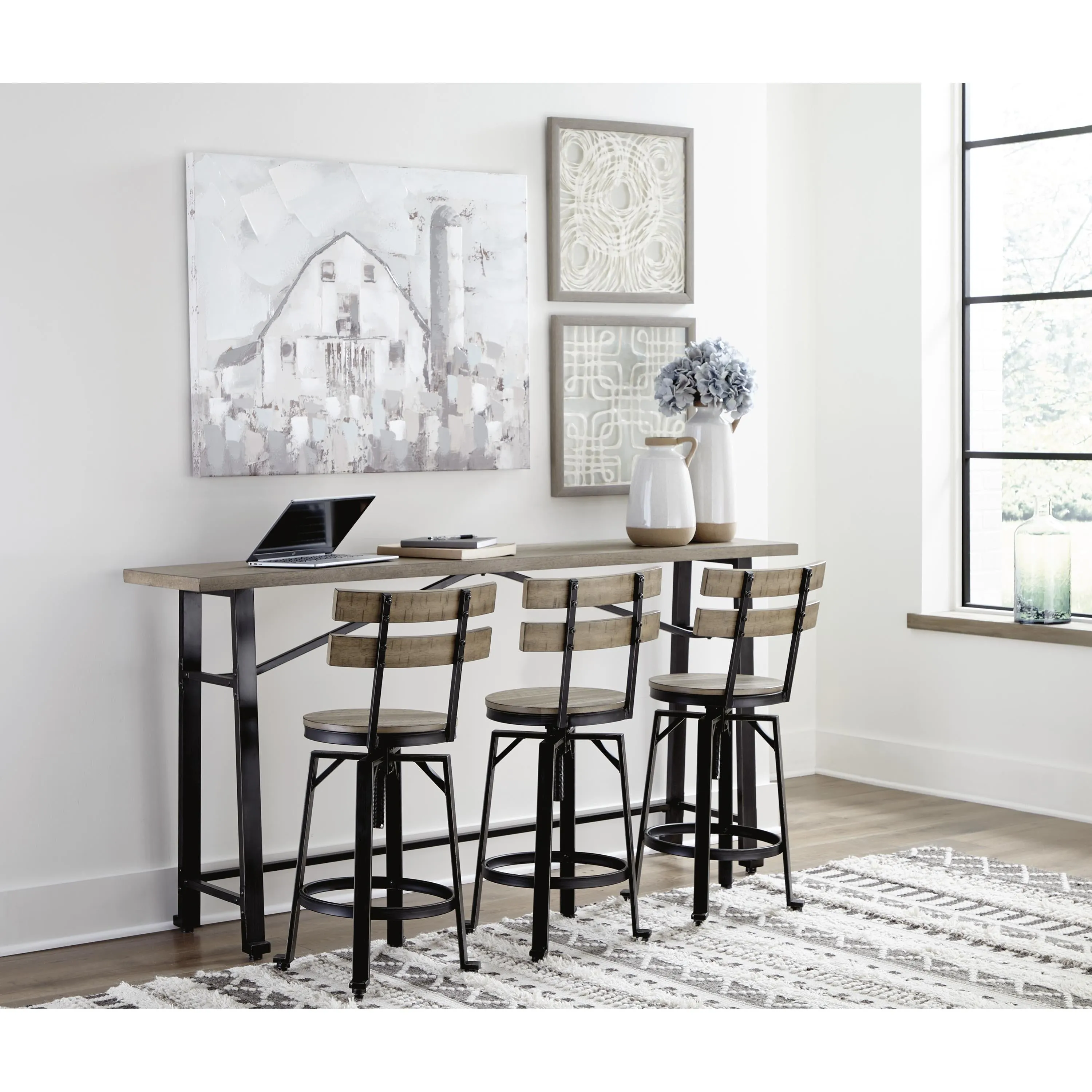 Signature Design by Ashley Lesterton Adjustable Height Stool D334-124