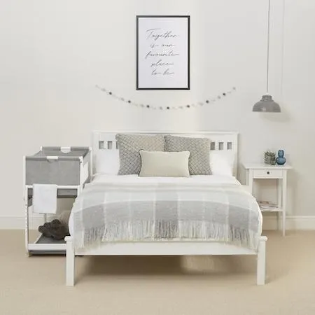 SnuzPod 3 - Bedside Crib 3 in 1 in Dusk Grey (with mattress)