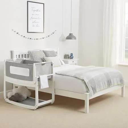 SnuzPod 3 - Bedside Crib 3 in 1 in Dusk Grey (with mattress)