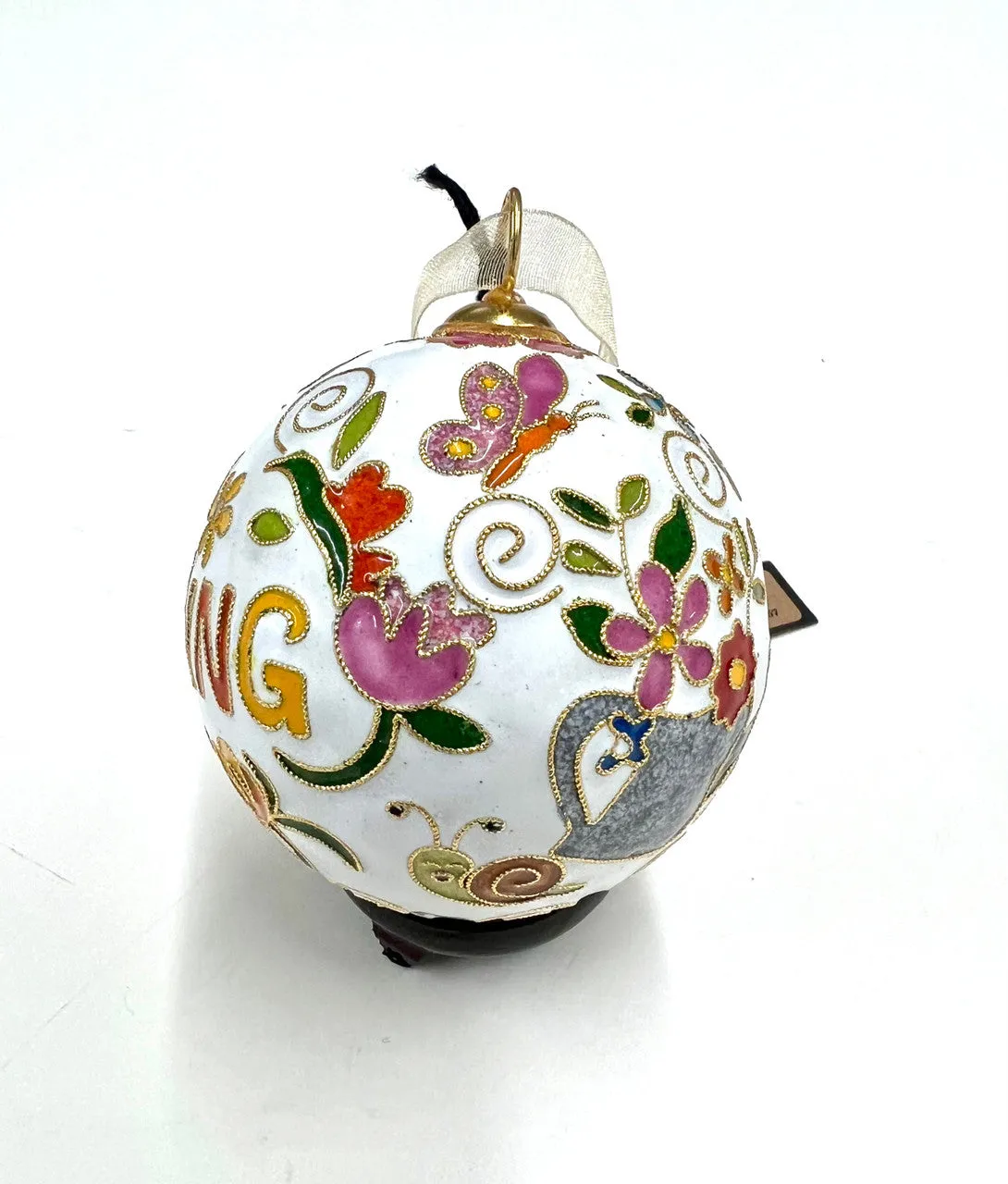 Spring Round Cloisonné Christmas Ornament