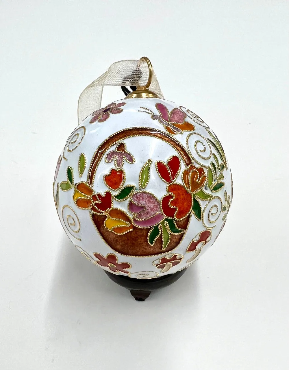 Spring Round Cloisonné Christmas Ornament