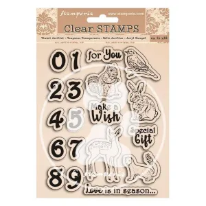 Stamperia Clear Stamps - Cozy Winter Numbers & Animals*
