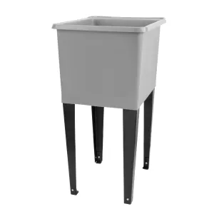 Tehila Space Saver Freestanding Grey Utility Sink