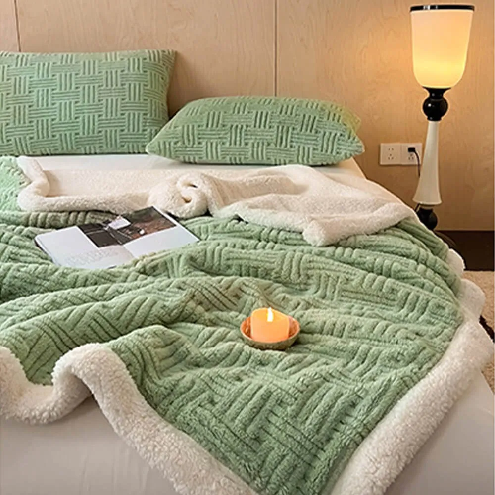 Ultra-Soft Dual-Sided Warm Jacquard Comfort Multi-Functional Blanket