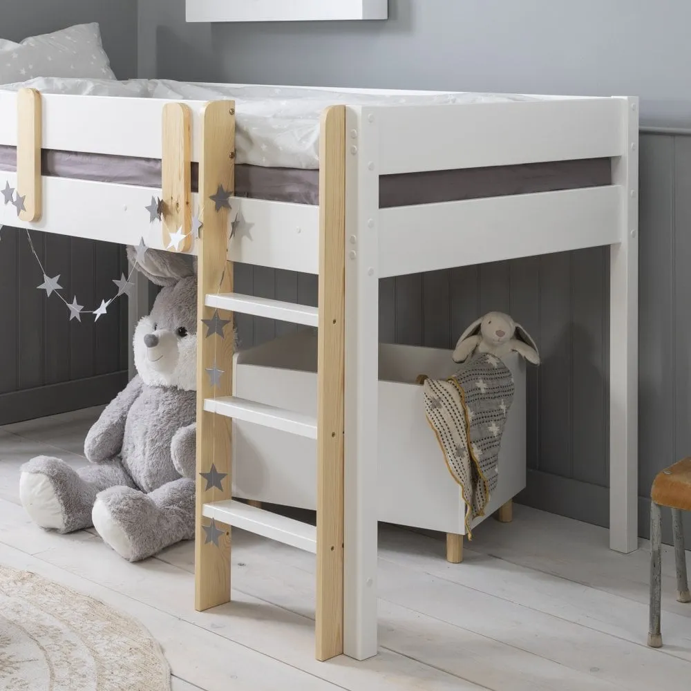 Una Midsleeper Cabin Bed & Tent in Classic White