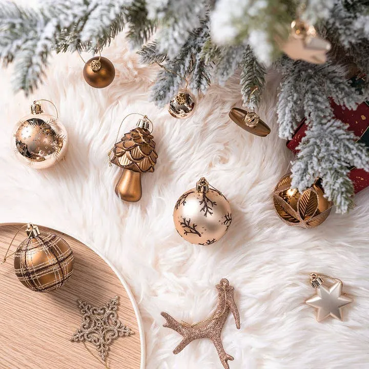 Vintage Woodland Ornament Large Christmas Bauble Set