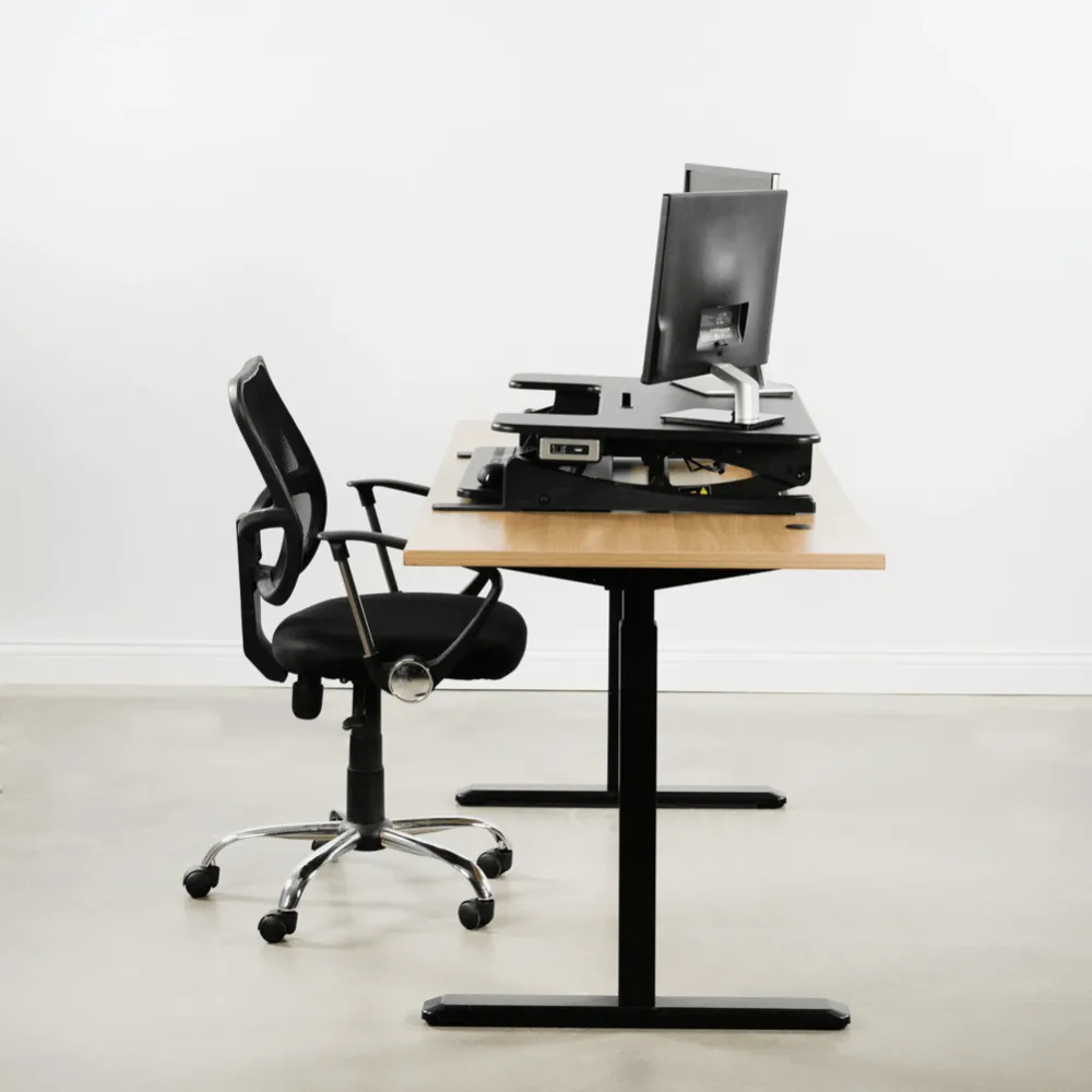 VIVO 36" Electric Height-Adjustable Standing Tabletop Desk Converter w/ USB, DESK-V000VE