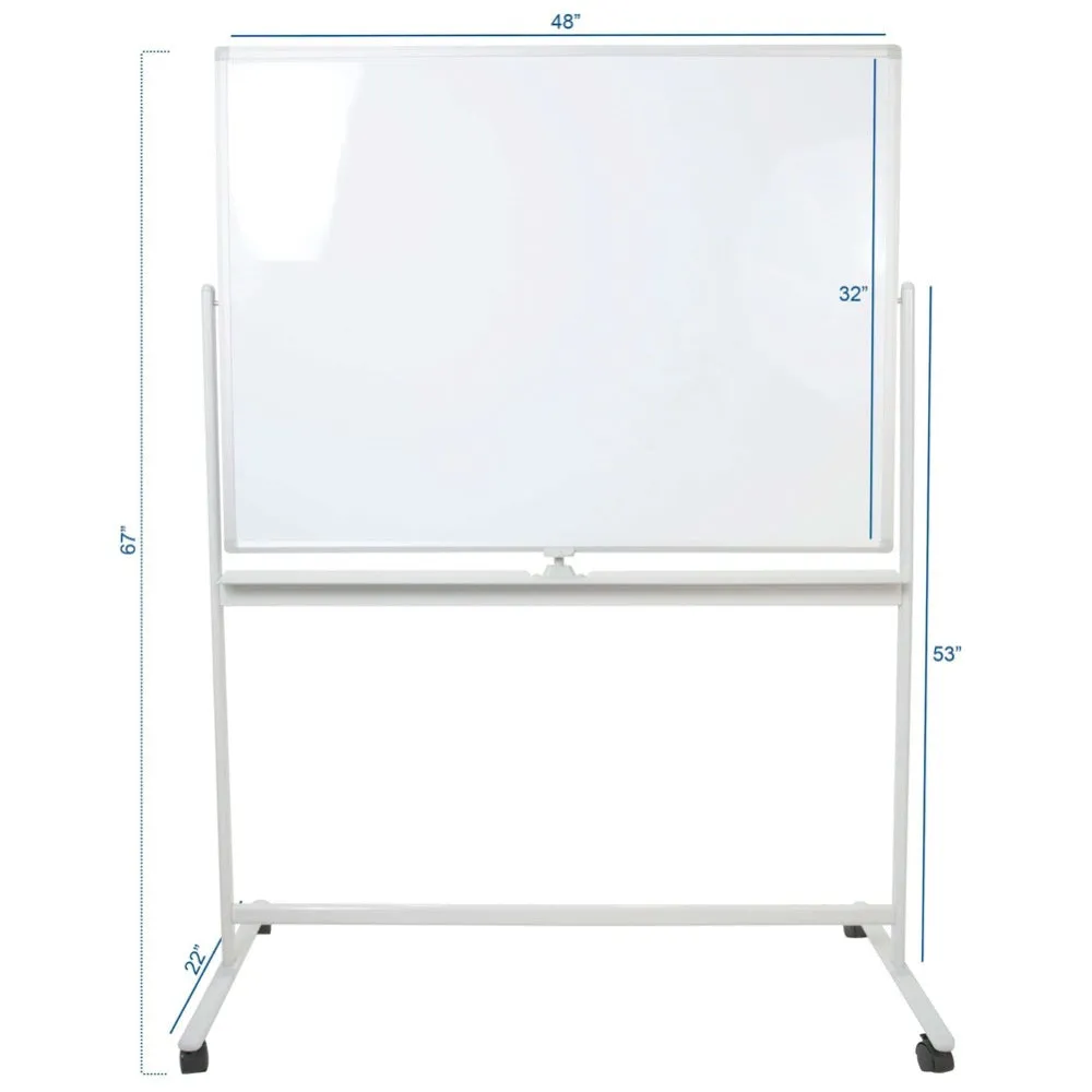 VIVO CART-WB48A 48” x 32” Mobile Double-Sided Whiteboard Cart