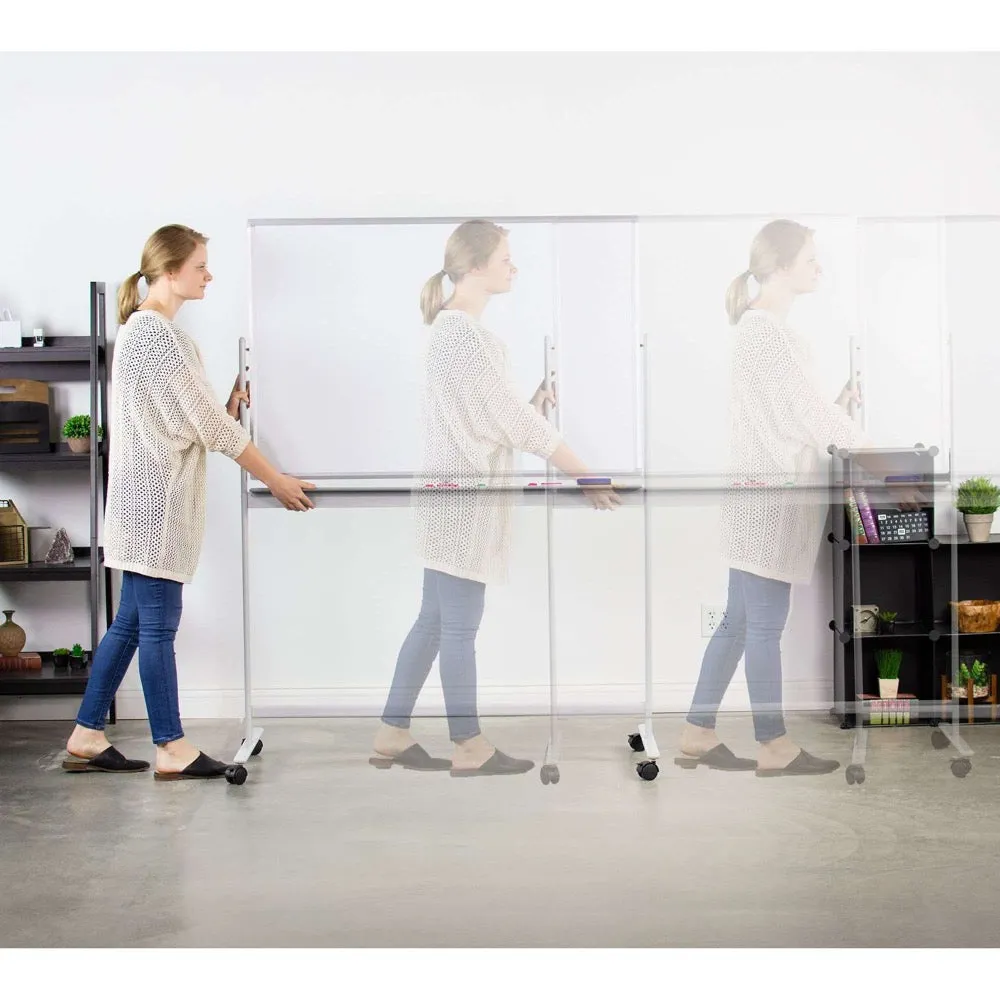 VIVO CART-WB48A 48” x 32” Mobile Double-Sided Whiteboard Cart