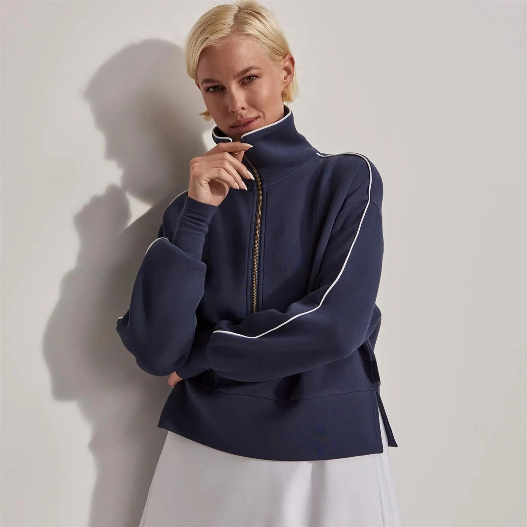 Womens Davenport Half Zip Mid Layer Blue Nights - 2025